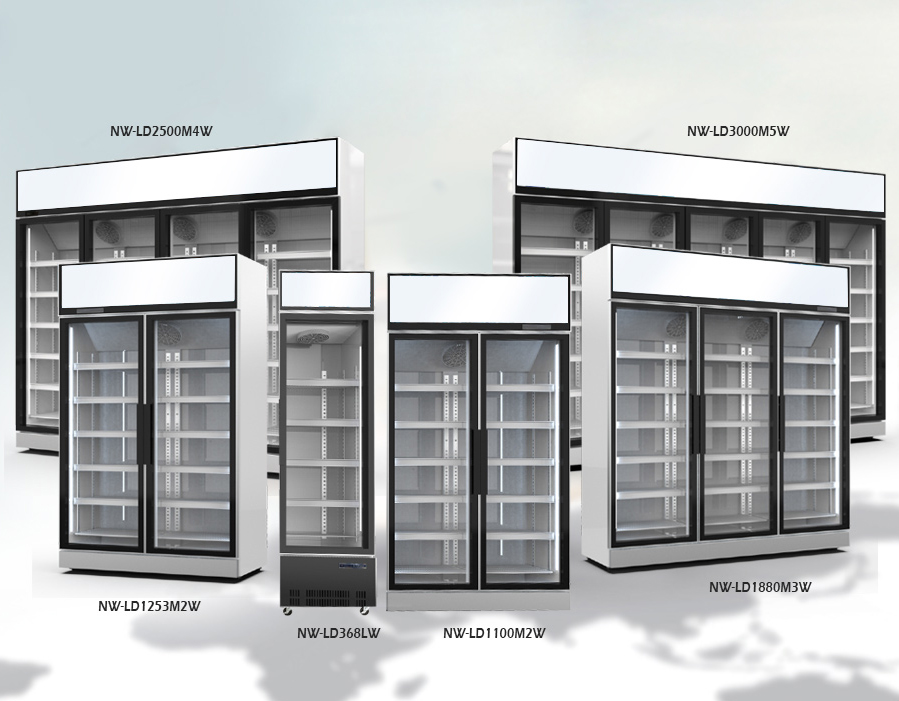 Glass Door Freezer GDM Commercial with Led Light Box China manufacturer factory